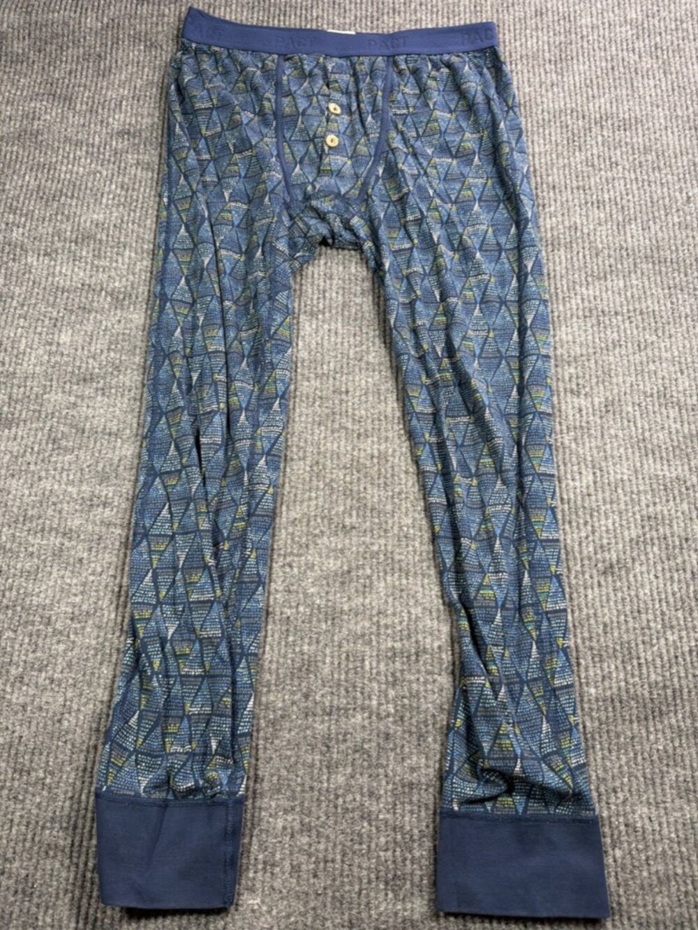 Pact Organic Cotton Leggings Men's Size Large Blue
